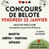 23/01/26 – Concours de Belote – LA ROCHE CANILLAC